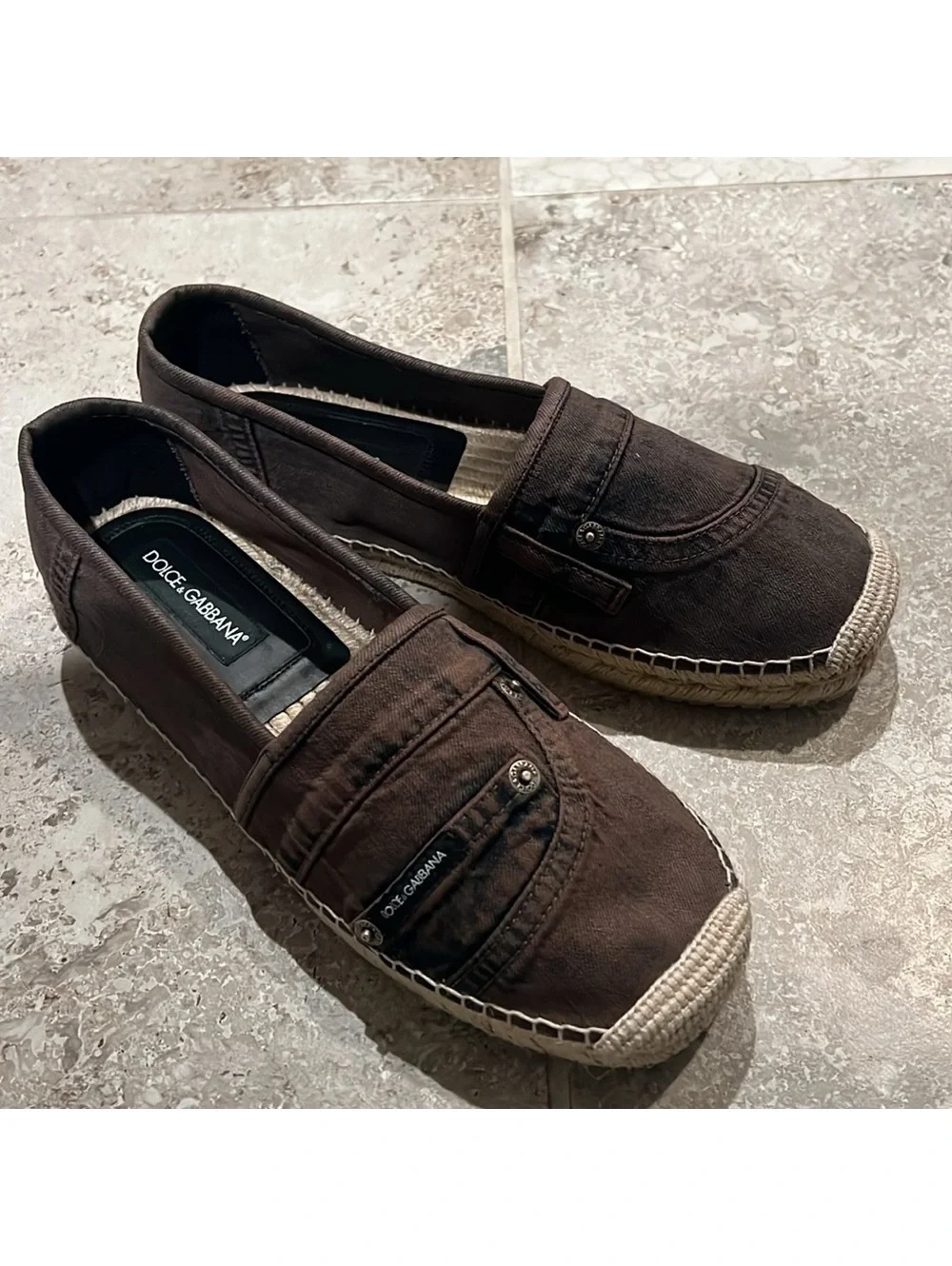 Dolce & Gabbana Men's Espadrille Flats, Size 42 (Made in Spain) New w/ Dust Bags